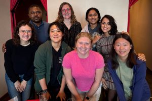 8 members of the Girard Lab posing for picture